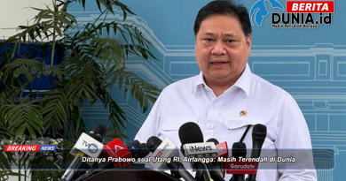 Ditanya Prabowo soal Utang RI, Airlangga: Masih Terendah di Dunia