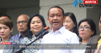 Bahlil Ungkap Cadangan BBM Indonesia Masih Cukup 20 Hari