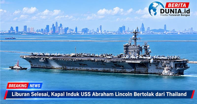 Liburan Selesai, Kapal Induk USS Abraham Lincoln Bertolak dari Thailand